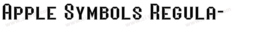 Apple Symbols Regula字体转换